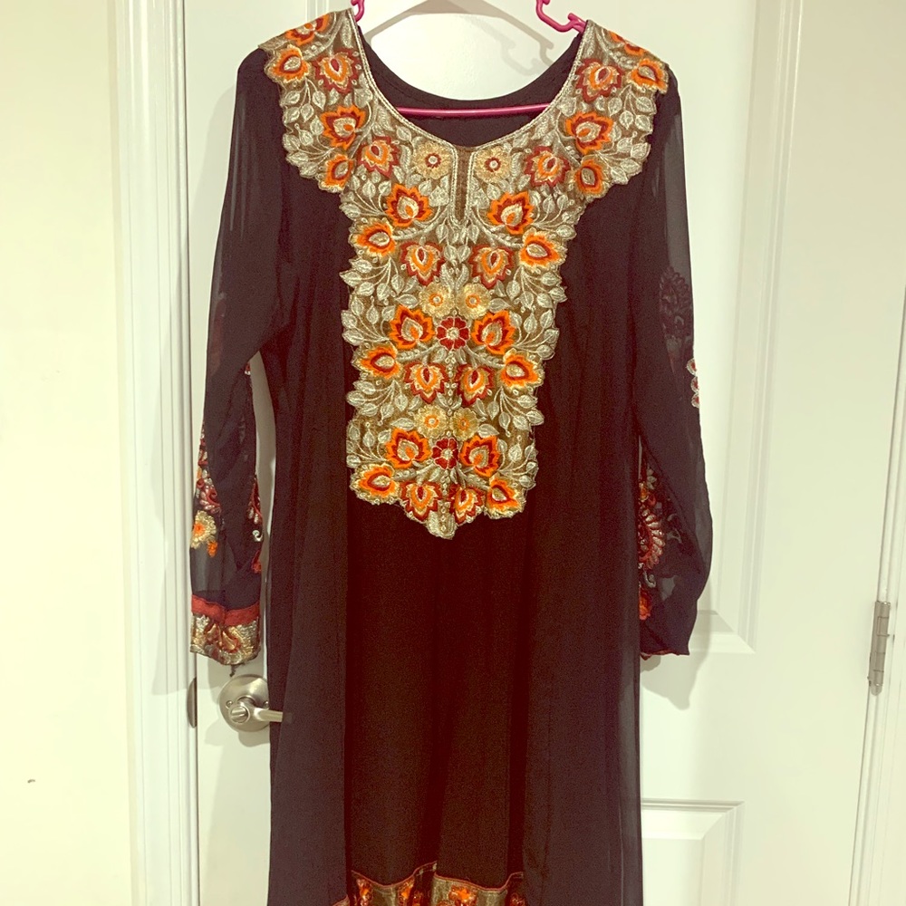 Black Anarkali salwar kamiz